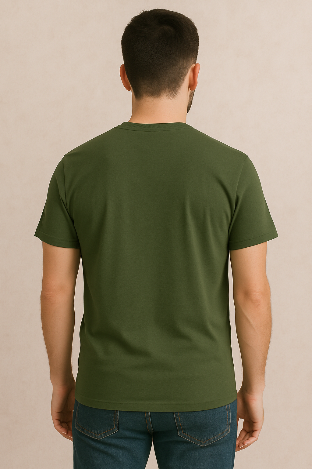 Think Positive Tee-Olive Green